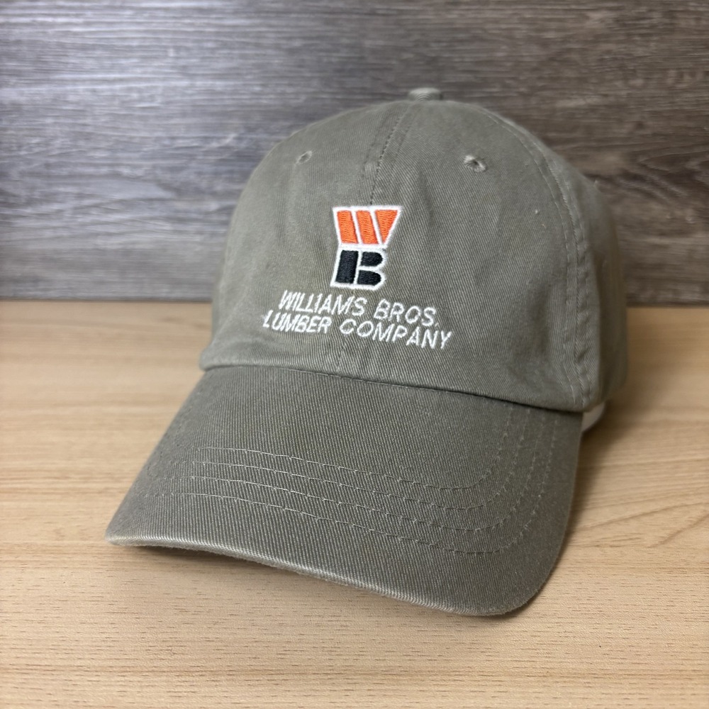 Williams Bros Lumber Company Hat Cap Strap Back Khaki Embroidered Paw Mens View 3